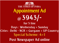 TOI - Appointment Ad